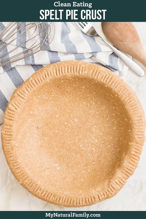 This spelt pie crust recipe is flaky with a slightly nutty flavor and pairs really well with any Clean Eating fruit pies. I feel good eating it since this healthy pie crust is baked from scratch and is easy to digest and is wholesome and filling. Spelt Pie Crust, Clean Eating Cake Recipes, Clean Eating Cake, Healthy Pie Crust, Coconut Flour Pie Crust, Healthy Pie, Spelt Flour Recipes, Spelt Recipes, Clean Eating Cookies