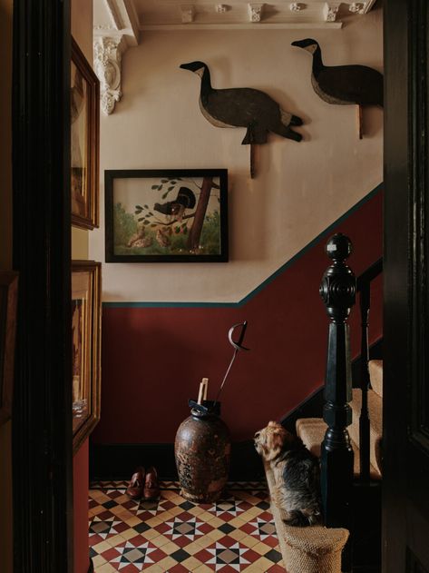 Alexandra Tolstoy, Boot Rooms, Victorian Floor Tiles, Victorian Floor, Victorian Townhouse, Red Brick House, European Furniture, Interior Photography, Moving House