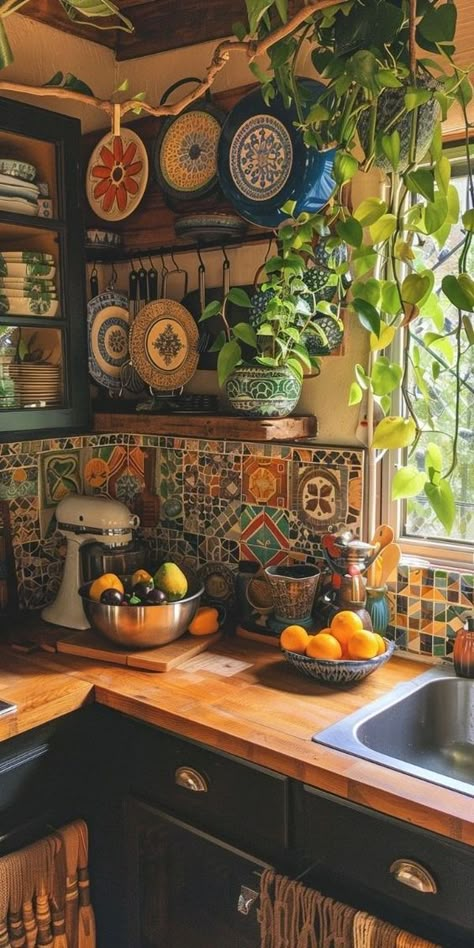 Boho Kitchen Ideas, Bohemian Kitchen, Dream Life House, Boho Kitchen, Home Vibes, Dream House Rooms, Apartment Decor Inspiration, Dream Room Inspiration, Dream House Interior