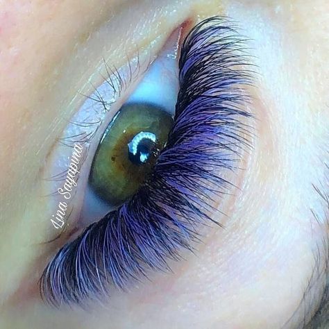 Pop Of Color Lash Extensions, Colourful Lashes, Lash Ideas, Color Lashes, Lash Extensions Styles, Lash Sets, Pretty Lashes, Eyelash Extentions, Luxury Lashes