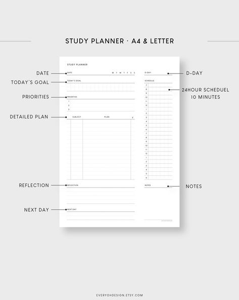 Student Schedule Template, Best Way To Revise, Student Schedule, Study Plan Template, Study Planner Free, Study Schedule Template, Homeschool Lesson Planner, Exam Planner, Weekly Planner Sheets