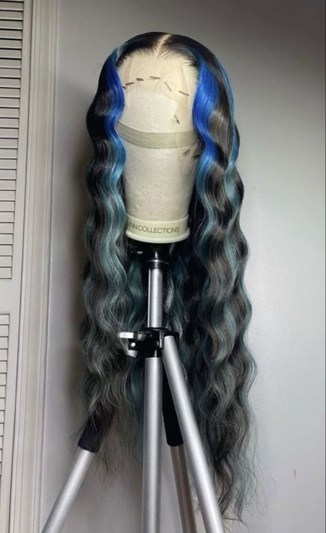 Colored Closure Wigs, Baddie Colored Hair, Wig Color Ideas Black Women Birthday, Wig Color Inspiration, Cute Frontal Hairstyles With Color, Lace Front Wig Colors, Cute Sew Ins With Color, Different Color Lace Front Wigs, Black Wig With Color