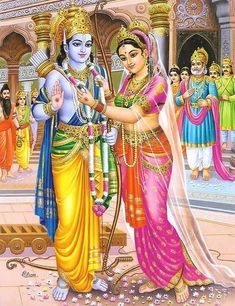 Sita Swayamvar - Wedding of Rama and Sita (Reprint on Paper - Unframed) Ram