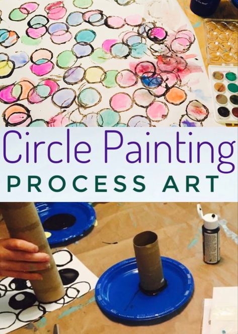 Shape Process Art, Reggio Art Activities Preschool, Process Art Eyfs, Circle Ideas For Preschool, Discovery Activities For Preschoolers, Circle Projects Preschool, Pre K Painting Activities, Artist Theme Preschool, Begining School Year Art Activities Preschool