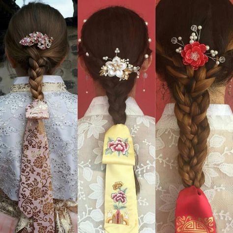 Hairstyles For Hanbok, Traditional Korean Accessories, Korean Hanbok Hairstyle, Hanbok Hairstyle, Traditional Korean Hairstyle, Traditional Korean Hanbok, Hanbok Accessories, Hanbok Hair, Hanbok Wedding