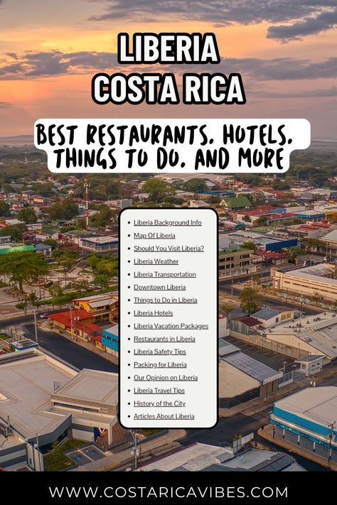 Liberia, Costa Rica is a bustling city in Guanacaste with an international airport. The city is a gateway to beautiful beaches, volcanoes, waterfalls, and more. Costa Rica Liberia, Liberia Costa Rica, Guanacaste Costa Rica, Bustling City, Costa Rica Travel, Central Valley, Liberia, Vacation Packages, Travel Collection