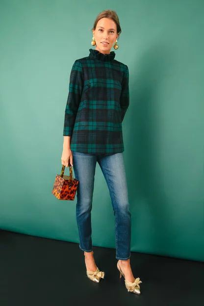 Blackwatch Plaid Faye Blouse | Tuckernuck Blackwatch Plaid, Daphne Dress, Holiday Attire, Fall Looks, Favorite Dress, Preppy Style, Holiday Outfits, Shopping List, Christmas Outfit