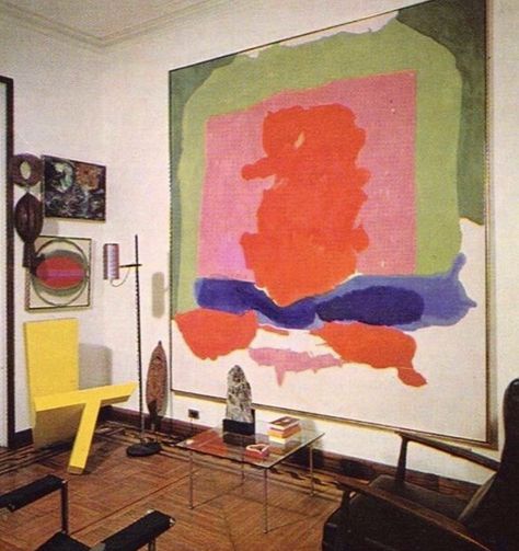 Living Room Big Painting, Big Paintings For Living Room, Asian Apartment, Joy Painting, Artists Block, Wall Trends, Helen Frankenthaler, Robert Motherwell, Cy Twombly