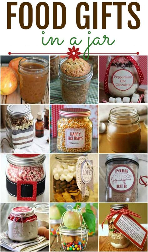 Food Gifts In A Jar, Homemade Gifts In A Jar, Jar Food Gifts, Mason Jar Gifts Recipes, Jar Mixes, Gift Recipes, Food Gift Ideas, Gifts In A Jar, Gift Jars