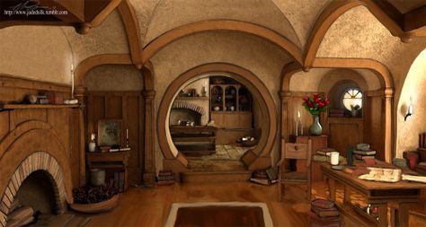 Hobbit House Interior, Casa Do Hobbit, Bag End, Casa Hobbit, Earth Bag Homes, Earth Sheltered, Hobbit Hole, Cob House, Tanah Liat