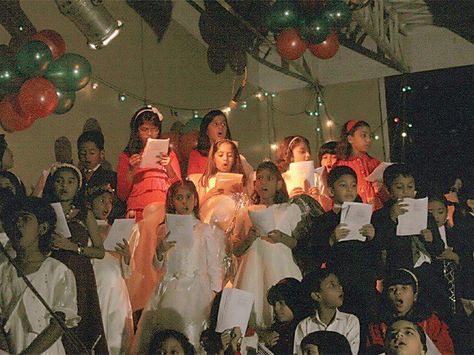 Children at St Anthony’s Church singing carols in Karachi -- ages 4 to 14.  (Photo: Athar Khan/Express) Christmas Caroling, Kids Singing, Christmas Play, St Anthony, Christmas Carols, Warm Christmas, December 25, Christmas Carol, Christmas Pictures