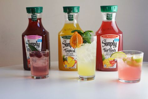 Simply Juice Cocktails, Retreat Food, Simply Juice, Fruit Juice Cocktails, Easy Mixed Drinks, Berry Cocktail, Coconut Pancakes, Recipes Drinks, Juicy Juice