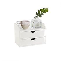 Cute Cabinet, Small Desk Area, White Wood Desk, Cute Desk Organization, Junk Drawer Organizing, Wood Desk Organizer, Cabinet With Storage, Desk Organizer Set, Desk Organization Office