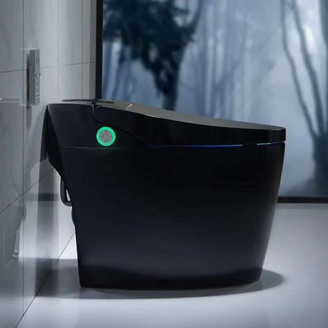 Black Bidet Toilet, Matte Black Toilet, Bathroom Design Black, Black Toilet, Smart Toilet, Bidet Toilet, Toilet Bowl, Toilets, Toilet Seat