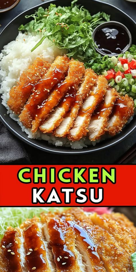 🍛 Craving a delicious, crispy, and tender Chicken Katsu? This Japanese-inspired dish is the perfect comfort food—golden-fried chicken breast coated in panko breadcrumbs for extra crunch, served with a tangy, homemade katsu sauce and a side of rice. 🥢 👉 Try it now and bring Japanese flavors to your kitchen! Follow the recipe, save this Pin for later, and enjoy a restaurant-quality meal at home. ✨ #ChickenKatsu #JapaneseFood #EasyDinner #CrispyChicken #AsianCuisine #DinnerIdeas 🍲 Easy Chicken Katsu Recipe, Chicken Recipes Panko, Katsu Chicken Recipe, Easy Chicken Katsu, Chicken Katsu Sauce, Panko Fried Chicken, Japanese Chicken Recipes, Chicken Katsu Recipe, Asian Marinade For Chicken