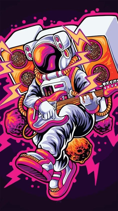 Art Spatial, Badass Wallpaper Iphone, Space Drawings, Astronaut Wallpaper, Graffiti Wallpaper Iphone, Desain Editorial, Wallpapers Cartoon, Astronaut Art, Kids Background