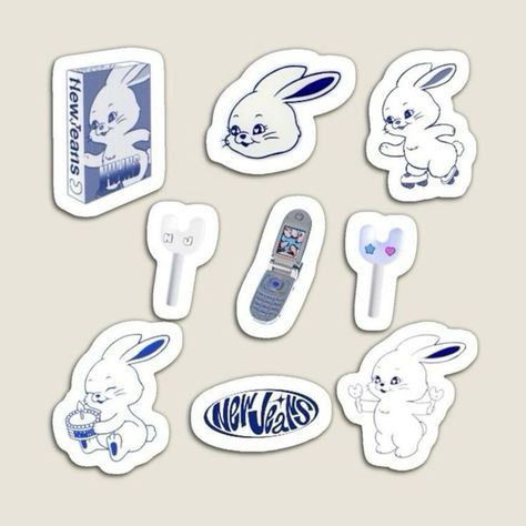 New Jeans Lightstick, Newjeans Lightstick, New Jeans Sticker, Newjeans New Jeans, Jeans Drawing, Stickers Kpop, Album Aesthetic, Desain Buklet, Desain Quilling