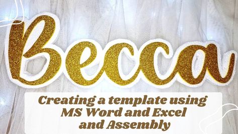 We'll teach you how to create a template using just Word and Excel! After that, we'll show you how to cut and assemble the name backdrop 😉 Name Letters Diy, Name Decorations Letters, Name Backdrop, Styrofoam Letters, Name Decorations, Foam Letters, Name Boards, Party Names, Diy Letters