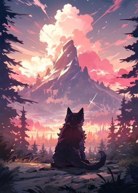 Athstetic Wallpaper, Picture Wallpaper, Graphisches Design, Dreamy Artwork, Wallpapers Android, Warrior Cats Art, Wallpaper Photo, Drawing Wallpaper, Pretty Landscapes