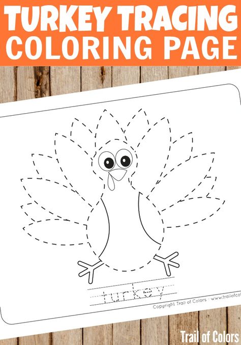 Cute Turkey Tracing Coloring Page for Kids Thanksgiving Tracing Sheets, Turkey Tracing Preschool, Turkey Printables Free Kids, Turkey Printable Free, Worksheets Preschool Free Printable, Thanksgiving Worksheets Preschool, Turkey Coloring Pages For Kids, Thanksgiving Worksheets Kindergarten, Turkey Worksheets