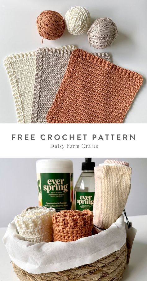 Crochet Napkins Patterns Free, Best First Crochet Project, Crochet Cloth Pattern, Grocery Bag Crochet Pattern Free, Crochet Patterns Fast And Easy, Dishcloths To Crochet, One Color Crochet Patterns Free, Crochet Kitchen Cloth, Crochet Projects Kitchen