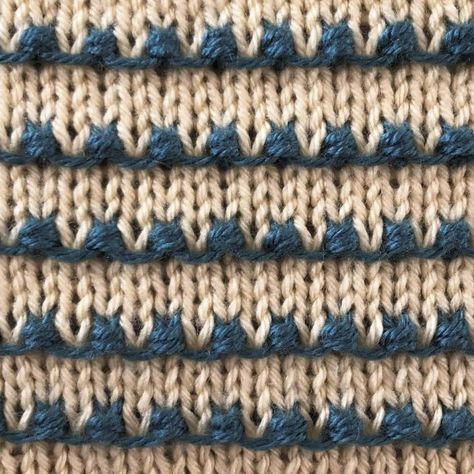 Tiny Bobbles Stitch II - Purl Avenue Slip Stitch Knitting, Colorwork Knitting Patterns, Knitting Abbreviations, Haken Baby, Bobble Stitch, How To Purl Knit, Knit Stitch Patterns, Knitting Charts, Knit Stitch