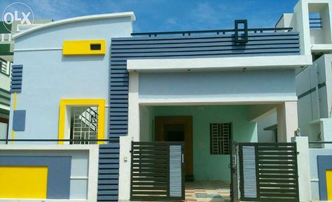 Namakkal House Front Wall Design, Indian House Design, Single Floor House Design, 2bhk House Plan, Indian House, House Balcony, House Outer Design, Small House Elevation, Small House Front Design