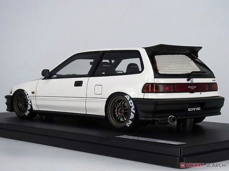 Honda Civic hatchback (EF9) SiR White/Black (Diecast Car) Back Honda Accessories, Civic Ef, Jdm Wallpaper, Honda Civic Hatchback, Civic Hatchback, Nissan Skyline Gt, Chevrolet Corvette Stingray, Honda Civic Si, Car Projects