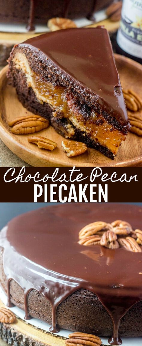 Dessert Pie, Chocolate Pecan Pie, Moist Chocolate Cake, Holiday Dessert, Chocolate Pecan, Pie Cake, Pie Dessert, Pecan Pie, Food Cakes