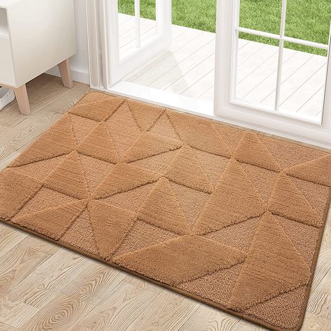 OLANLY Door Mats Indoor, Non-Slip, Absorbent, Dirt Resist, Entrance Washable Mat, Low-Profile Inside Entry Doormat for Entryway (32x20 inches, Brown) Tranquil Bathroom, Wet Floor, Indoor Door Mats, Indoor Doors, Front Entry, Door Mats, Entrance Doors, Your Shoes, Modern Pattern