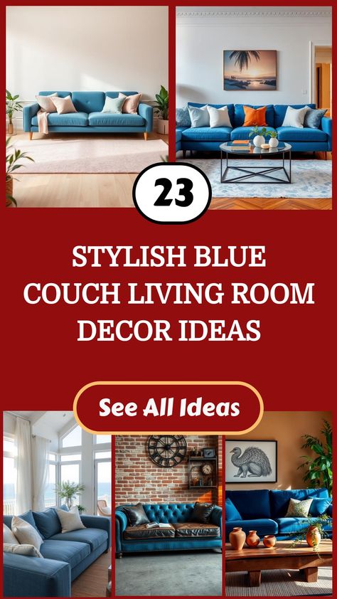 Stylish blue couch living room decor ideas collage with various interior designs. Blue Velvet Couch Styling, Blue Couch Wall Color, Blue Couch Living Room Decor, Navy Blue Couch Living Room Decor, Living Room Blue Couch, Blue Couch Living Room Ideas, Navy Blue Couches, Blue Couch Living, Blue Velvet Couch