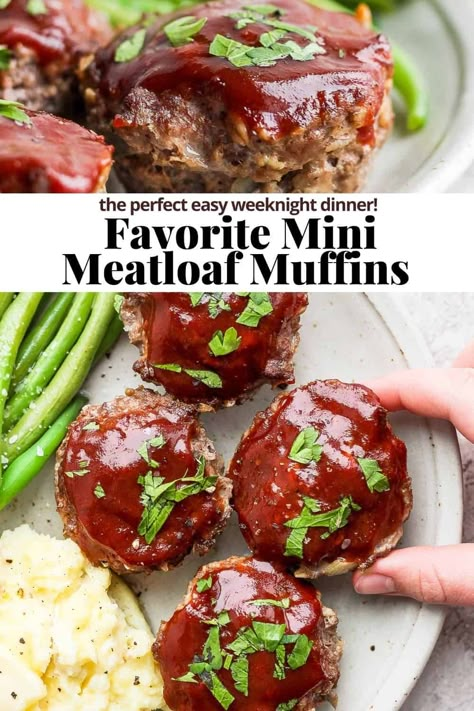 Meatloaf Muffins Recipe Easy, Gluten Free Mini Meatloaf, Best Mini Meatloaf Recipes, Mini Meatloaf, Mini Meatloaf Meal Prep, Ground Turkey Mini Meatloaf, Bbq Mini Meatloaf, Easy Mini Meatloaf Muffins, Healthy Meatloaf Muffins