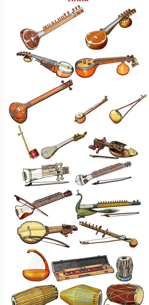 Indian Musical Instruments Membranophone Instrument, Indian Music Instruments, Indian Instruments, Indian Musical Instruments, Musical Instruments Drawing, Instrument Music, Kids Musical Instruments, Indian Classical Music, Indian Music