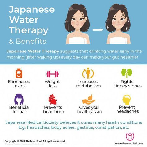 Water Therapy, Benefits Of Drinking Water, Headache Prevention, Water In The Morning, Tea Health Benefits, Japanese Water, Body Ache, Healthy Gut, Health Facts