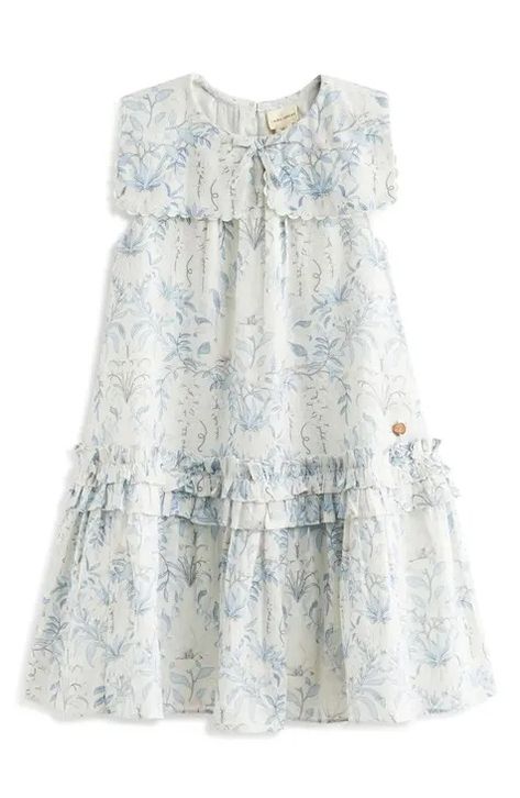 Shop Laura Ashley Online | Nordstrom Scallop Collar, Ruffle Long Sleeve Dress, Kids Summer Dresses, Girls Cotton Dresses, Kids Dress Collection, Sleeveless Cotton Dress, Scalloped Collar, Head Scarf Styles, Baby Dress Design