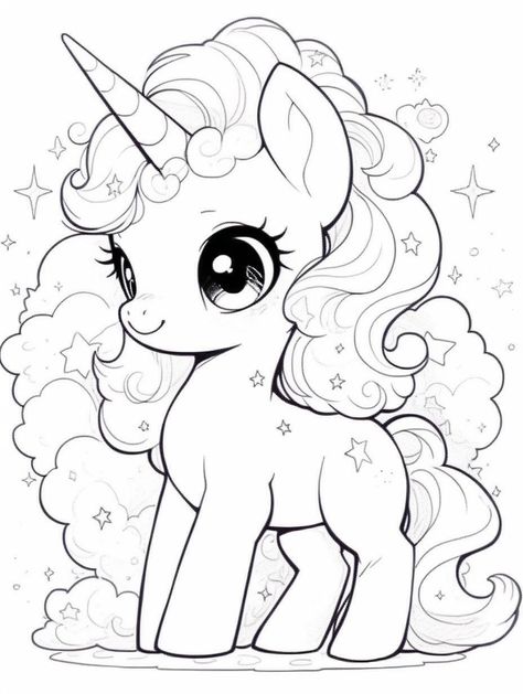 Coloring page - baby unicorn unicorncoloringp Childrens Coloring Pages, Unicorn Colouring Pages, Unicorn Drawings, Cute Unicorn Coloring Pages, Unicorn Colouring, Unicorn Outline, Unicorn Cartoon, Kids Colouring, Star Coloring Pages