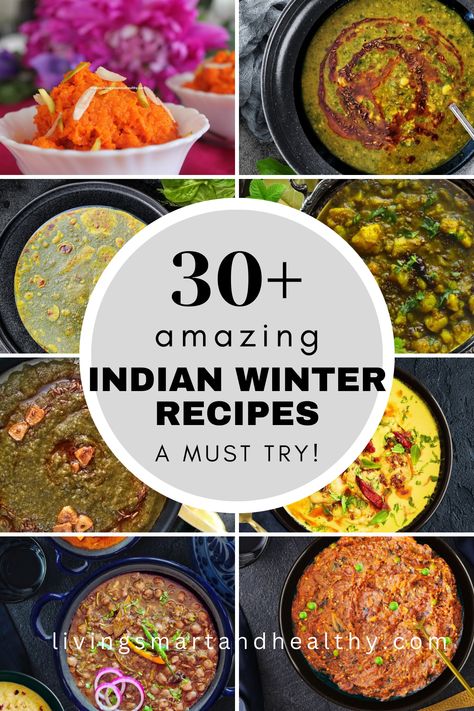 Here’s an amazing collection of 30+ popular Indian Winter recipes that one must try this winter! This recipe roundup includes the best recipes that are comforting and made with fresh produce. All these recipes are tried, shared, and much loved by my readers! Winter Recipes Indian, Winter Lunch, Indian Veg Recipes, Popular Dinner Recipes, Indian Dinner, Winter Dishes, Winter Comfort Food, Winter Dinner Recipes, Best Vegetarian Recipes