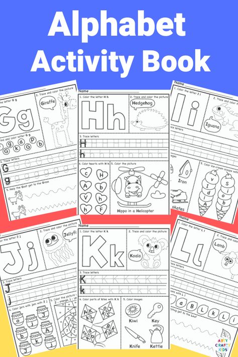 Make learning the alphabet fun with these printable A-Z Alphabet Worksheets; complete with letter tracing, letter coloring and letter activities to keep children engaged! Perfect for preschoolers, kindergarten and early years foundation stage. Education Printables, Kindergarten Names, Letter Writing Practice, Alphabet Letter Worksheets, Name Tracing Worksheets, Learn The Alphabet, Kids Printables, Alphabet Tracing Worksheets, Letter Tracing