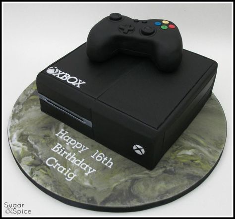 Xbox One Cake, Playstation Cake, Xbox Cake, Video Game Cakes, 13 Birthday Cake, Video Games Birthday Party, Birthday Cakes For Teens, 16 Cake, 16 Birthday Cake