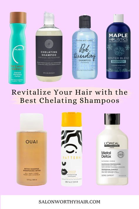 Unlike regular shampoos, a chelating shampoo is stronger. It deeply cleanses hair of hard water minerals, product buildup, pollutants, and excess oil. It also restores the hair’s natural shine, softness, and manageability, which can be lost due to mineral buildup and environmental factors. Chelating Shampoo, Pattern Beauty, Detox Shampoo, Hair Cleanse, Oily Scalp, Clarifying Shampoo, Environmental Factors, Bumble And Bumble, Hair Scalp