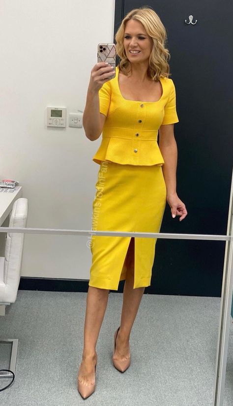 Laura Tobin, Charlotte Hawkins, Tv Girls, Latest Pics, Fan Page, Peplum Dress, Dresses For Work, Shirt Dress, The Incredibles