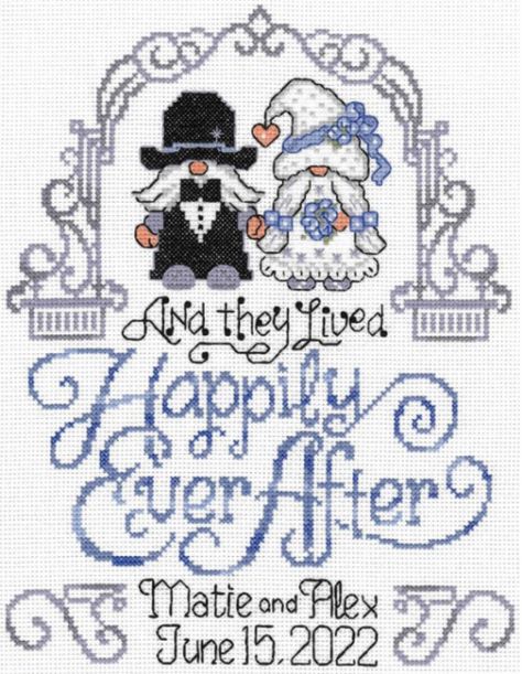 Cross Stitch Wedding Patterns | Marriage Embroidery Designs Cross Stitch Wedding Patterns, Wedding Sampler Cross Stitch, Ursula Michael, Cross Stitch Wedding, Stitch Wedding, Gnome Cross Stitch, Wedding Sampler, Wedding Cross Stitch Patterns, Michaels Craft