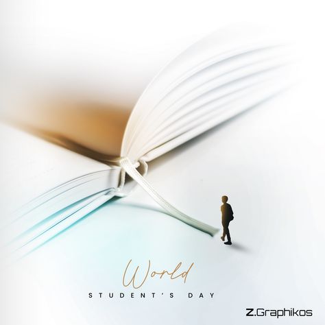 World Student Day Creative Ads, Students Day Creative Ads, World Students Day Creative Ads, Student Day, Students Day, Hindi Words, Ads Design, Concept Illustration, Creative Ads