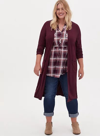 Fall Family Photo Outfits, Longline Cardigan, Basic Sweaters, Plus Size Cardigans, Family Photo Outfits, Cute Fall Outfits, Sweaters And Jeans, Plus Size Tops, Women's Plaid Shirt