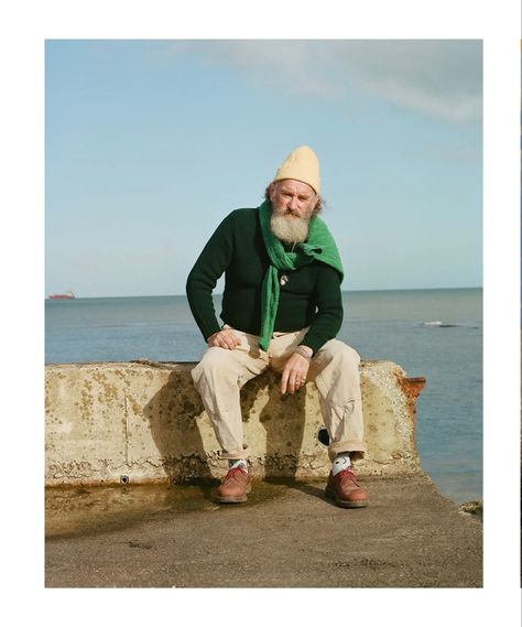 Grandpa Outfit Men, Oyster Shucker, Dad Fits, Ribbed Knit Beanie, Old Fisherman, Ivy Style, Work Station, Mens Outfit Inspiration, Cold Weather Outfits