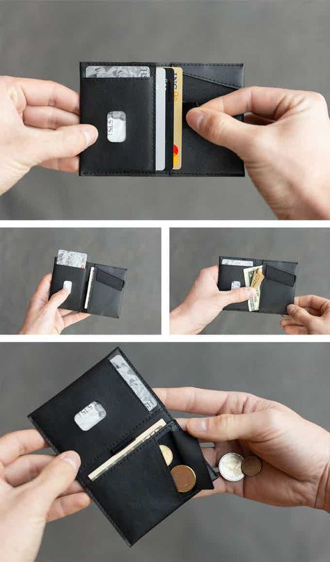 QOT v2 Wallet - Quick Access / RFID Protected / Eco-friendly by QOT — Kickstarter Luxury Modern Wallet With Rfid Blocking, Luxury Rfid Blocking Modern Wallet, Luxury Men's Rfid Blocking Trifold Wallet, Minimalist Wallets For Men, Elegant Rfid-blocking Trifold Wallet, Slim Wallet Men, Mens Wallets, Leather Wallets With Rfid Blocking For On-the-go, Leather Laptop Case