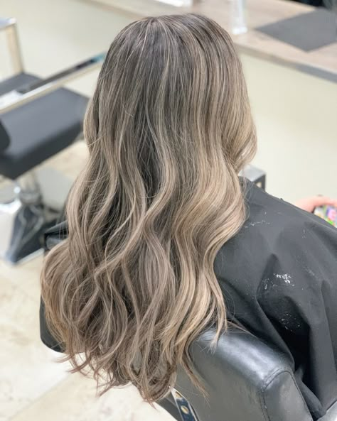 Reverse Balayage Cool Tone, Partial Balayage Cool Tone, Dark Hair Partial Balayage, Low Lights For Blonde Hair Balayage, Cool Toned Balayage, Cool Tone Balayage, Fake Blonde, Partial Balayage, Reverse Balayage