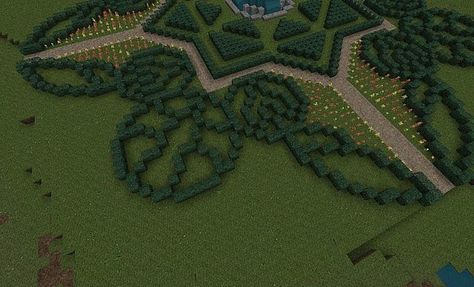 Minecraft Layout, Minecraft Outdoor, Garden Minecraft, World Painter, Hedge Garden, Minecraft Garden, Minecraft Interior, Garden Hedges, Minecraft Castle