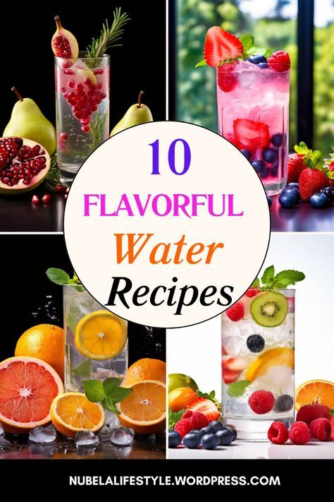 10 Flavorful and Healthy Water Recipes  Stay hydrated and healthy with our "10 Flavorful and Healthy Water Recipes"! These delicious infusions are perfect for boosting your daily water intake and adding a refreshing twist. Click to discover your new favorite water recipes!   #HealthyHydration #WaterRecipes #FlavorfulWater #HealthyLiving #flavorful #water #detoxrecipe #detoxdrink  📌 Save this pin for easy, tasty hydration! Infused Water Pitcher, How To Flavor Water Naturally, Hint Water Recipe, Recipes For Healthy Skin, Healthy Water Recipes, Fruit Water Recipes, Water For Health, Fruit Infused Water Recipes, Flavored Water Recipes