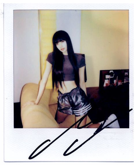 “lisa's adidas polaroid she's so pretty” Lisa Polaroid, Blackpink Adidas, Jungkook 2023, Polaroid Photo, Lisa Bp, Lisa Blackpink Wallpaper, Female Rappers, Lalisa Manobal, Jennie Lisa